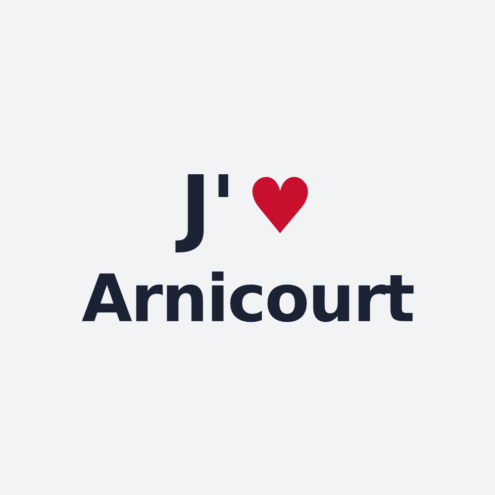 Poster personnalisé Arnicourt — design « J'aime Arnicourt » imprimé sur le poster