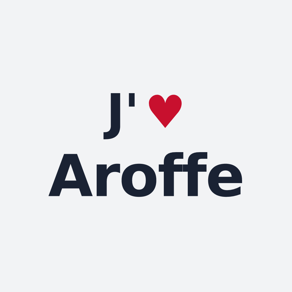 Poster personnalisé Aroffe — design J'aime Aroffe