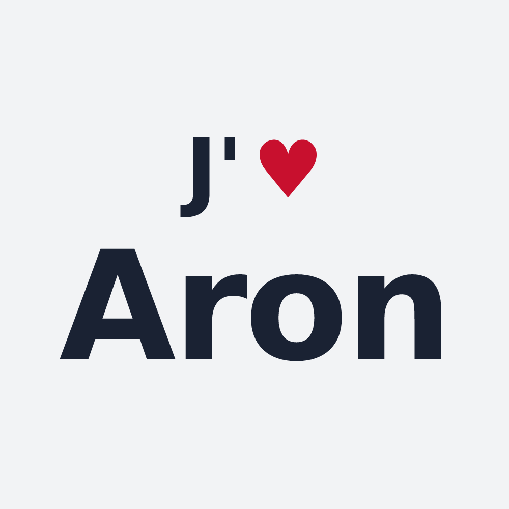 Poster personnalisé Aron — design J'aime Aron