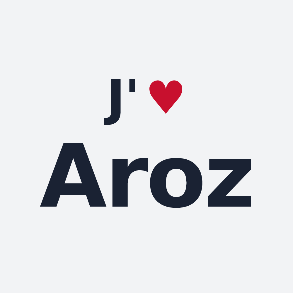 Poster personnalisé Aroz — design J'aime Aroz