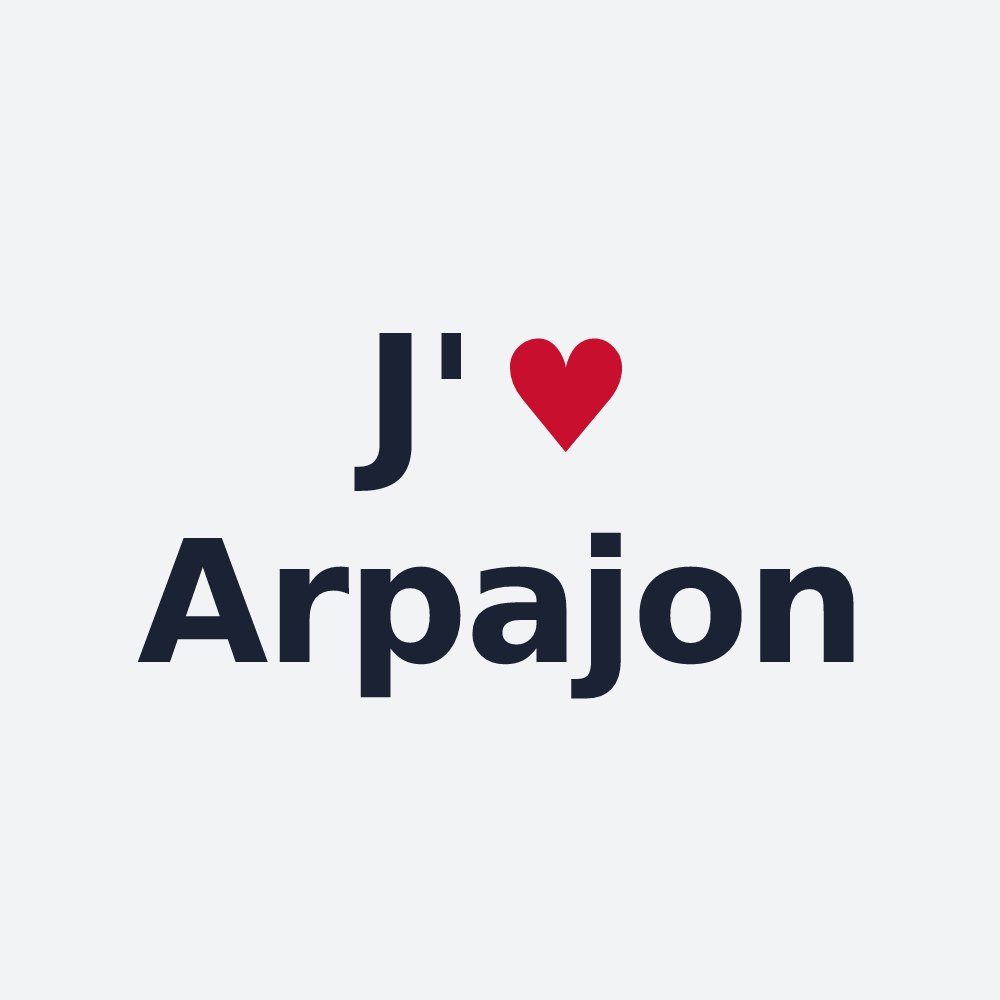 Poster personnalisé Arpajon — design « J'aime Arpajon » imprimé sur le poster