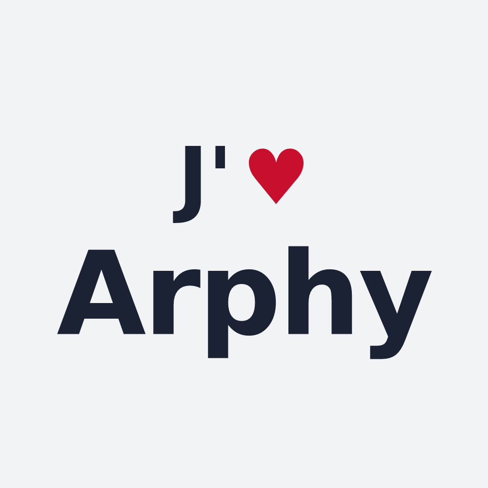 Poster personnalisé Arphy — design J'aime Arphy