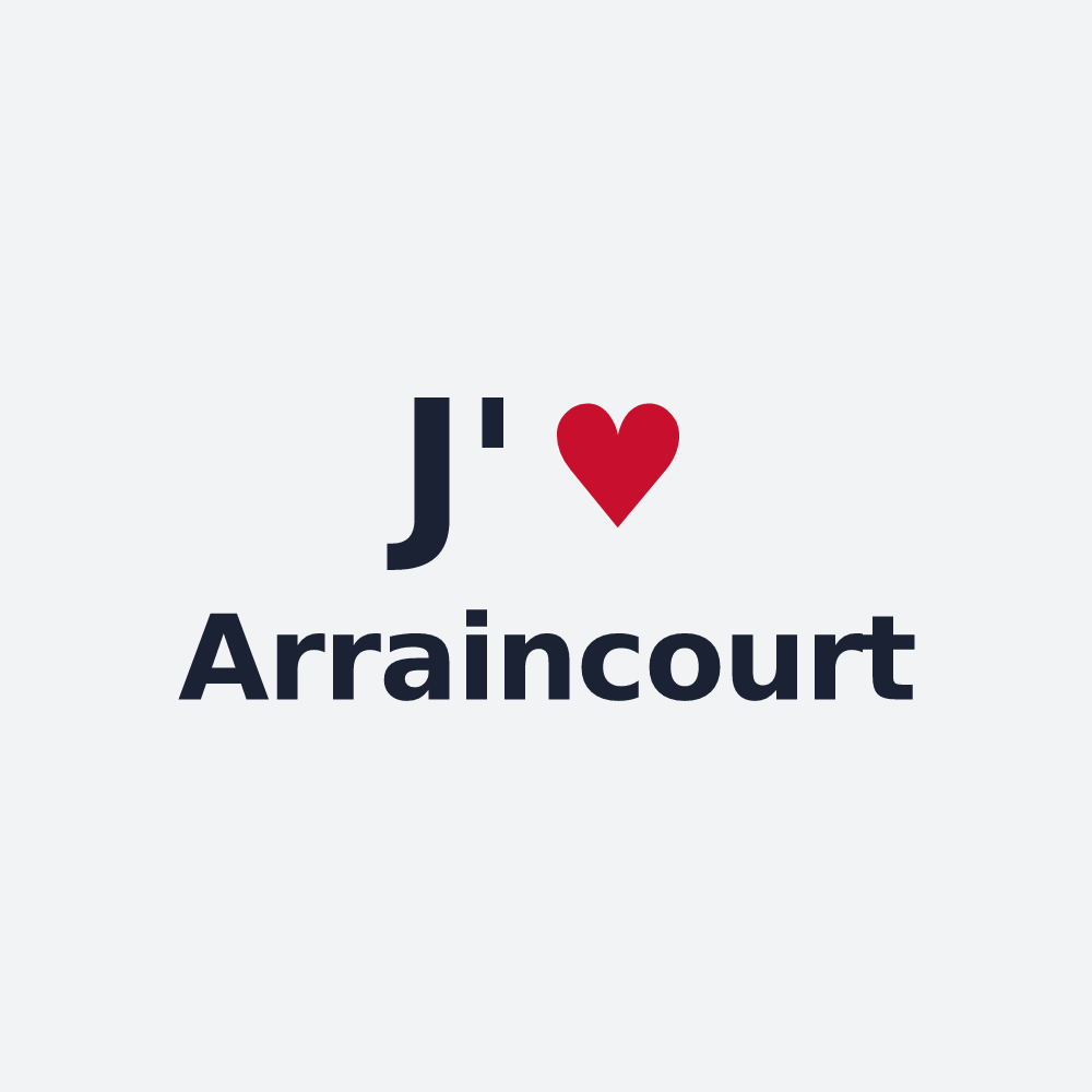 Poster personnalisé Arraincourt — design J'aime Arraincourt