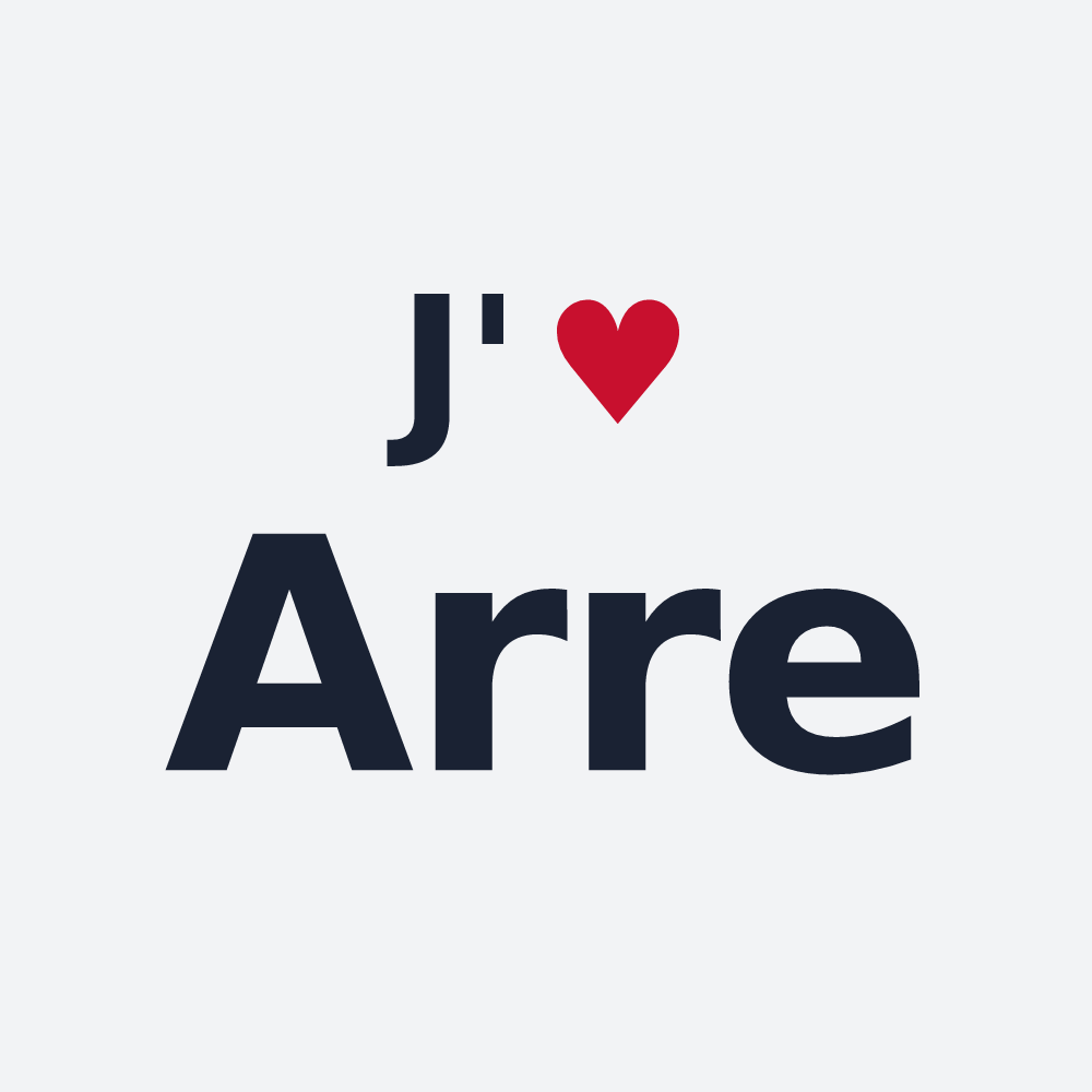 Poster personnalisé Arre — design J'aime Arre