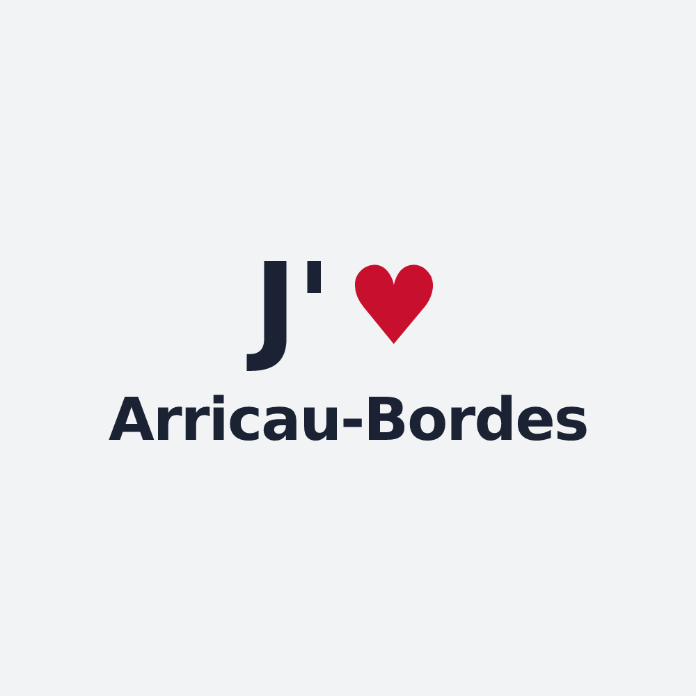 Poster personnalisé Arricau-Bordes — design J'aime Arricau-Bordes