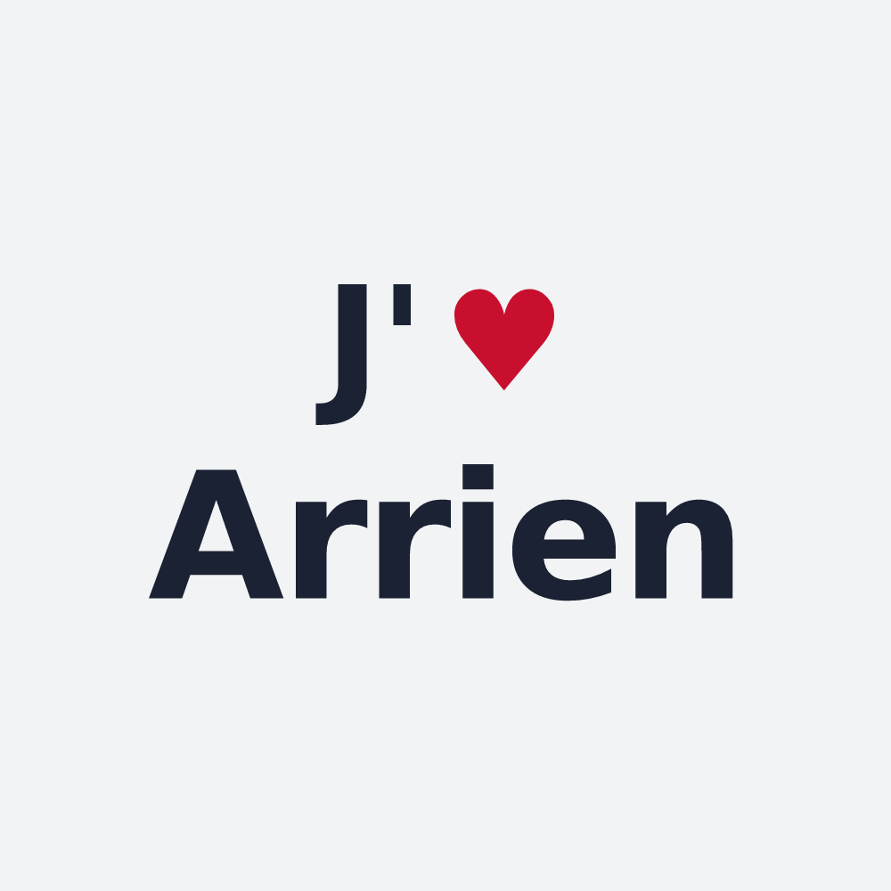 Poster personnalisé Arrien — design J'aime Arrien