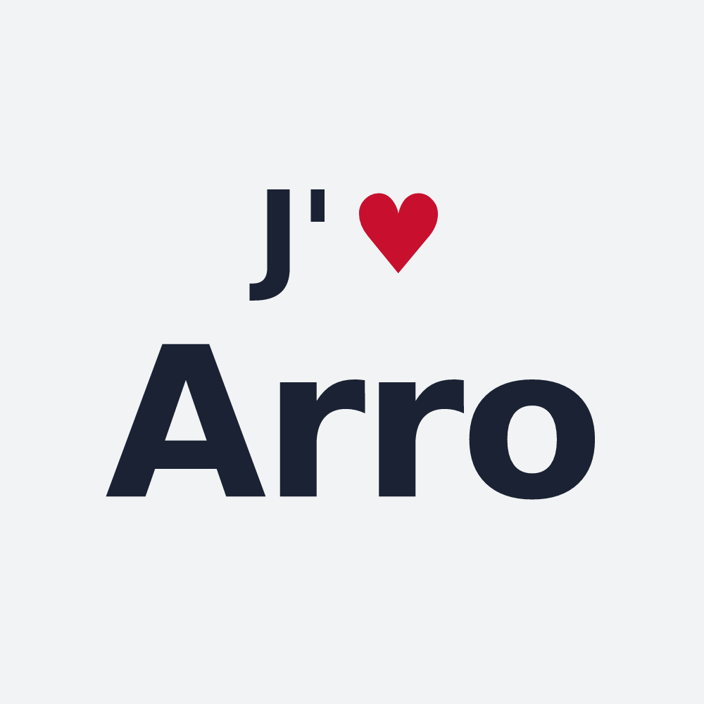 Poster personnalisé Arro — design J'aime Arro