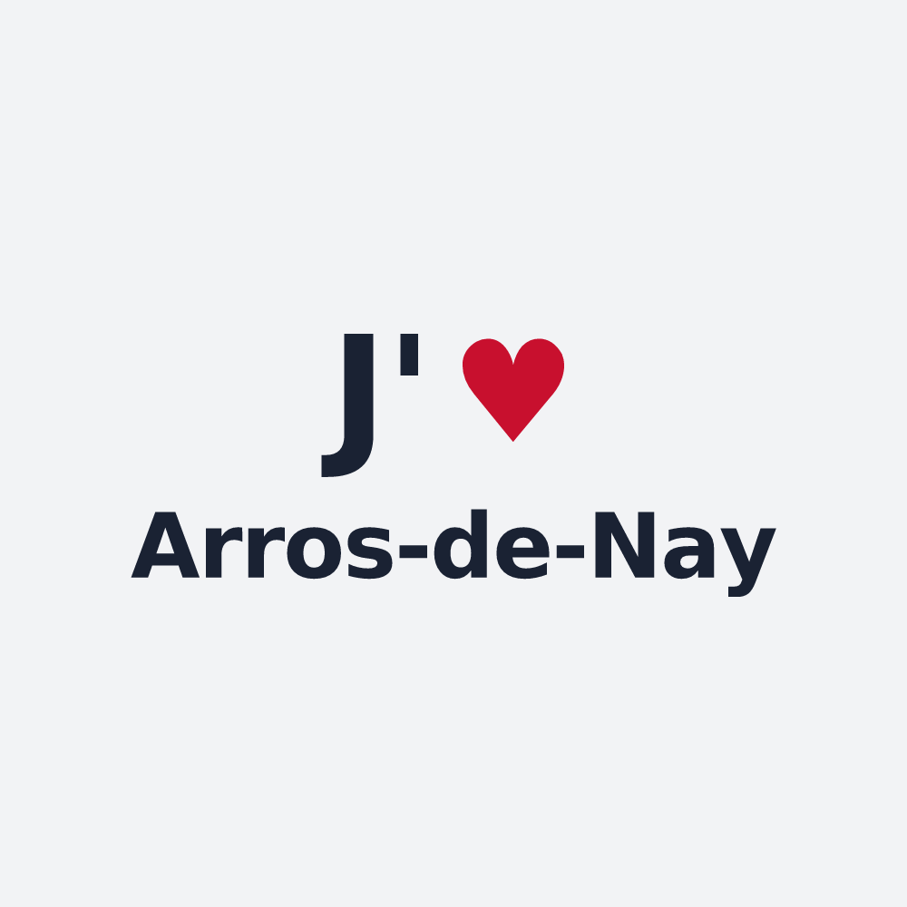Poster personnalisé Arros-de-Nay — design J'aime Arros-de-Nay