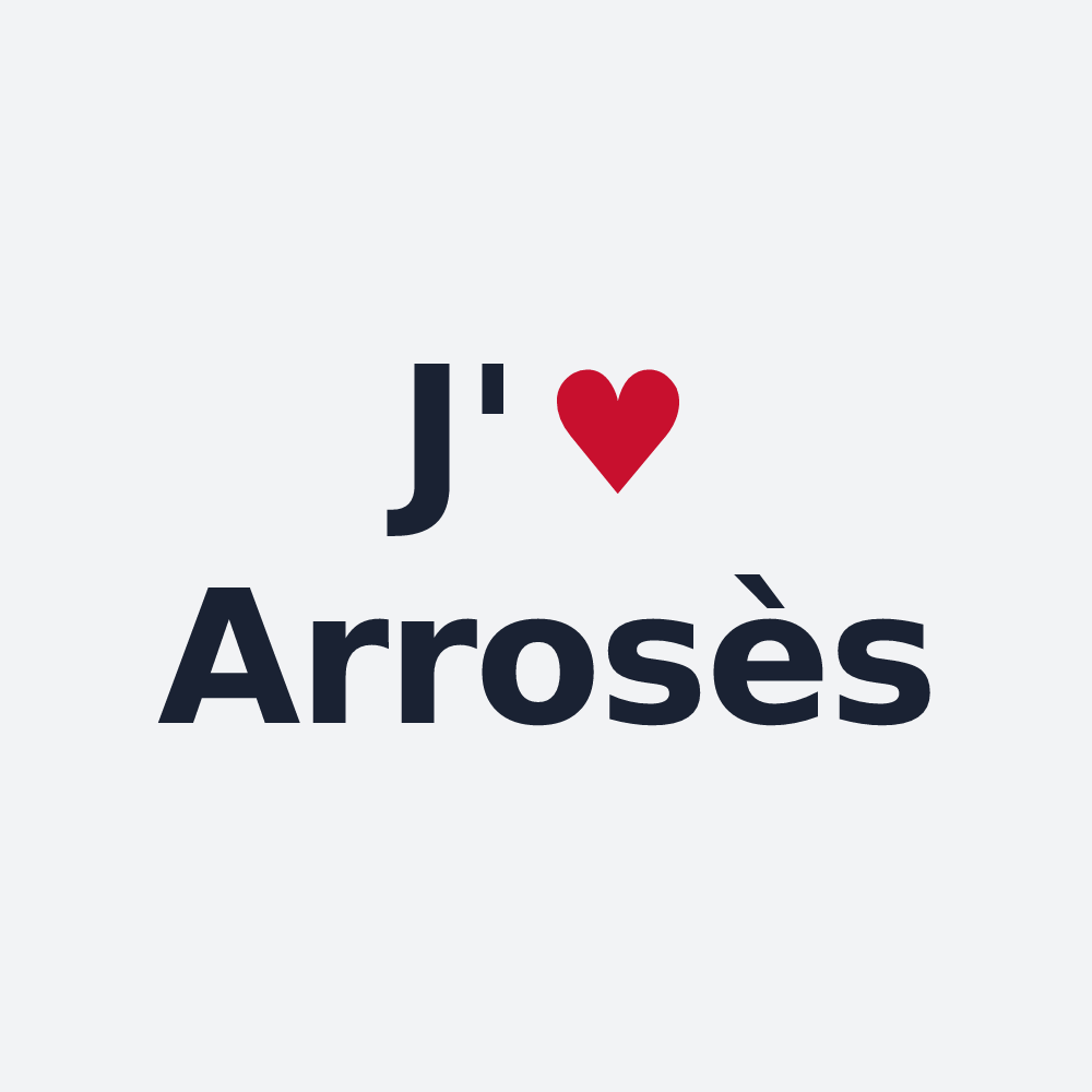 Poster personnalisé Arrosès — design J'aime Arrosès