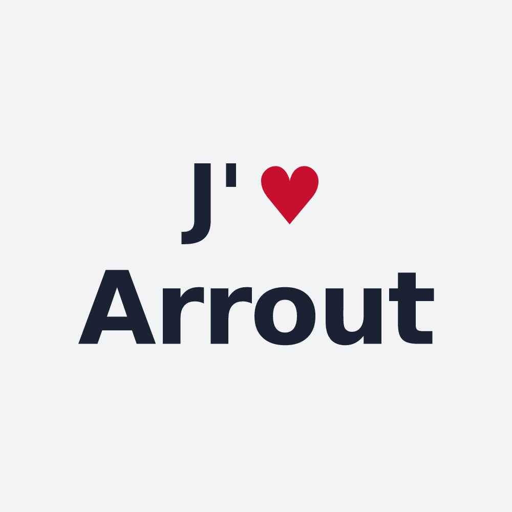 Poster personnalisé Arrout — design J'aime Arrout