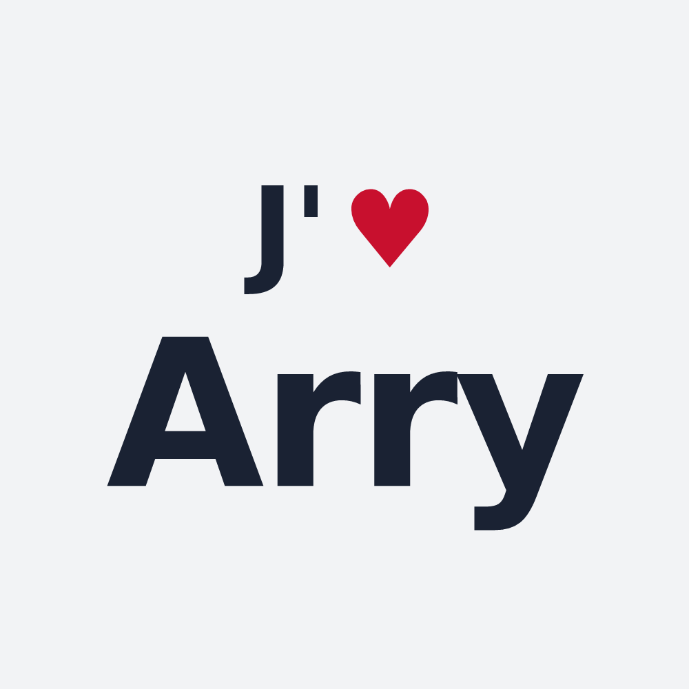 Poster personnalisé Arry — design J'aime Arry