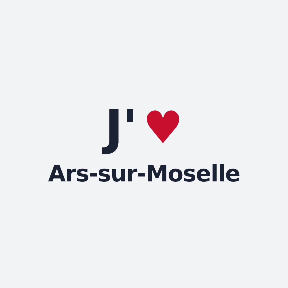 Poster personnalisé Ars-sur-Moselle — design J'aime Ars-sur-Moselle
