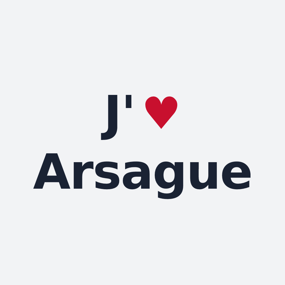 Poster personnalisé Arsague — design J'aime Arsague