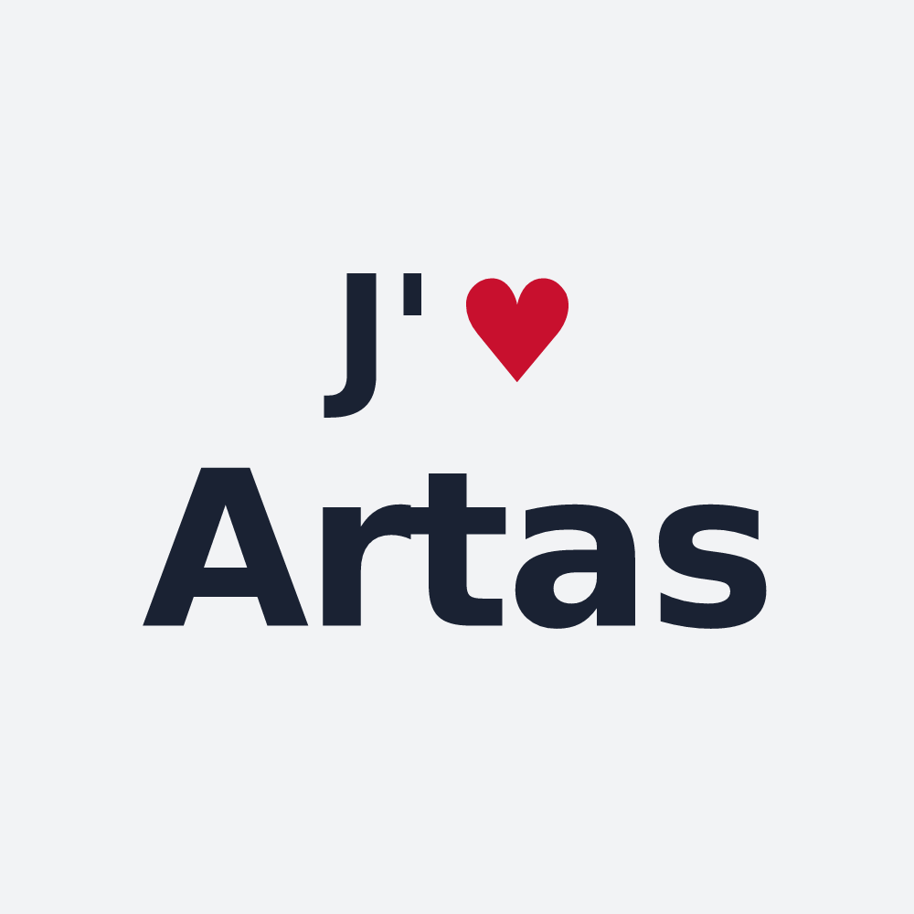 Poster personnalisé Artas — design « J'aime Artas » imprimé sur le poster