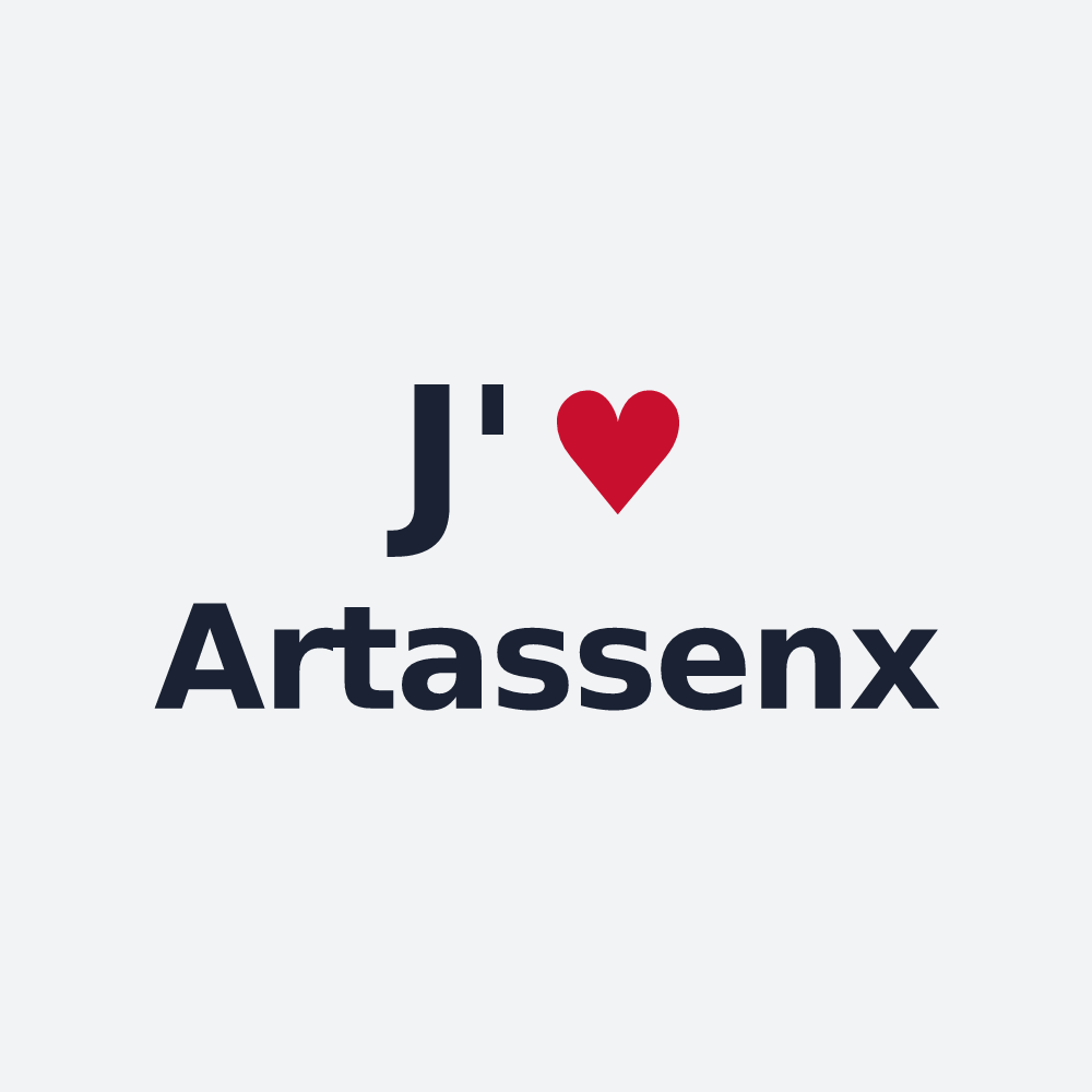 Poster personnalisé Artassenx — design « J'aime Artassenx » imprimé sur le poster