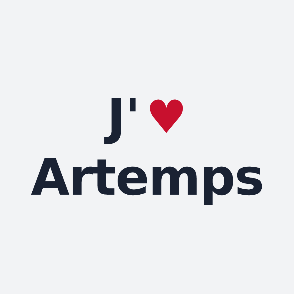 Poster personnalisé Artemps — design J'aime Artemps