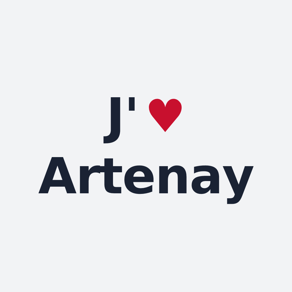 Poster personnalisé Artenay — design J'aime Artenay