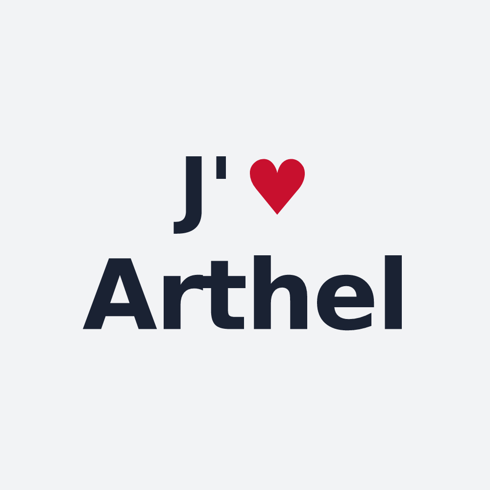 Poster personnalisé Arthel — design J'aime Arthel