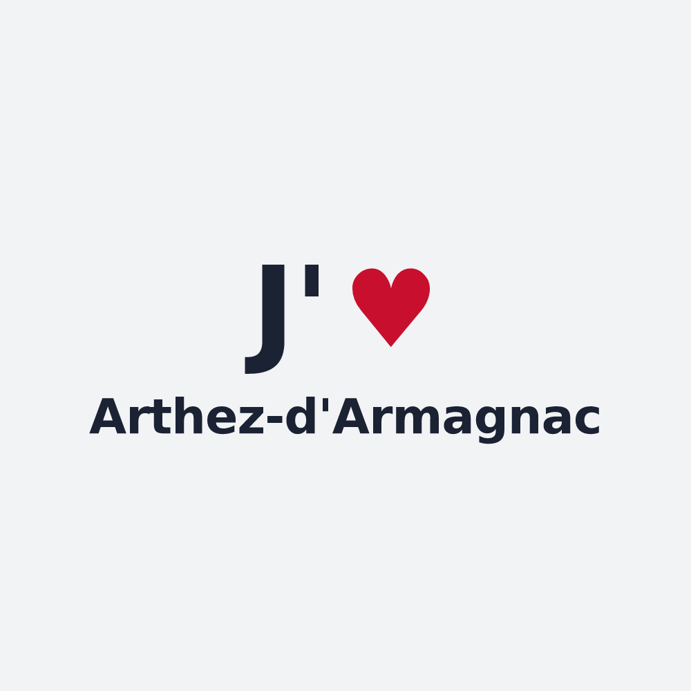 Poster personnalisé Arthez-d'Armagnac — design J'aime Arthez-d'Armagnac