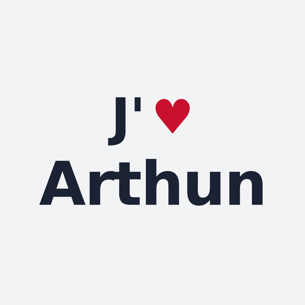 Poster personnalisé Arthun — design J'aime Arthun