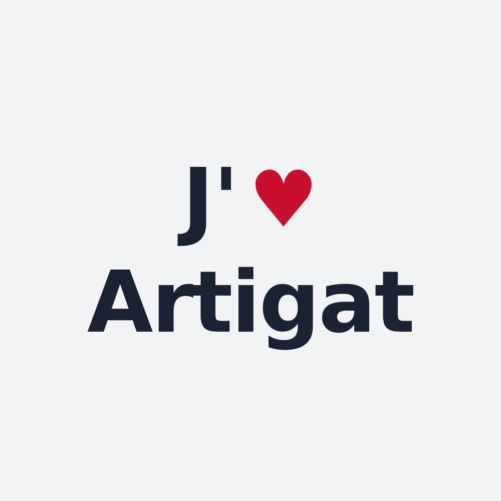 Poster personnalisé Artigat — design J'aime Artigat