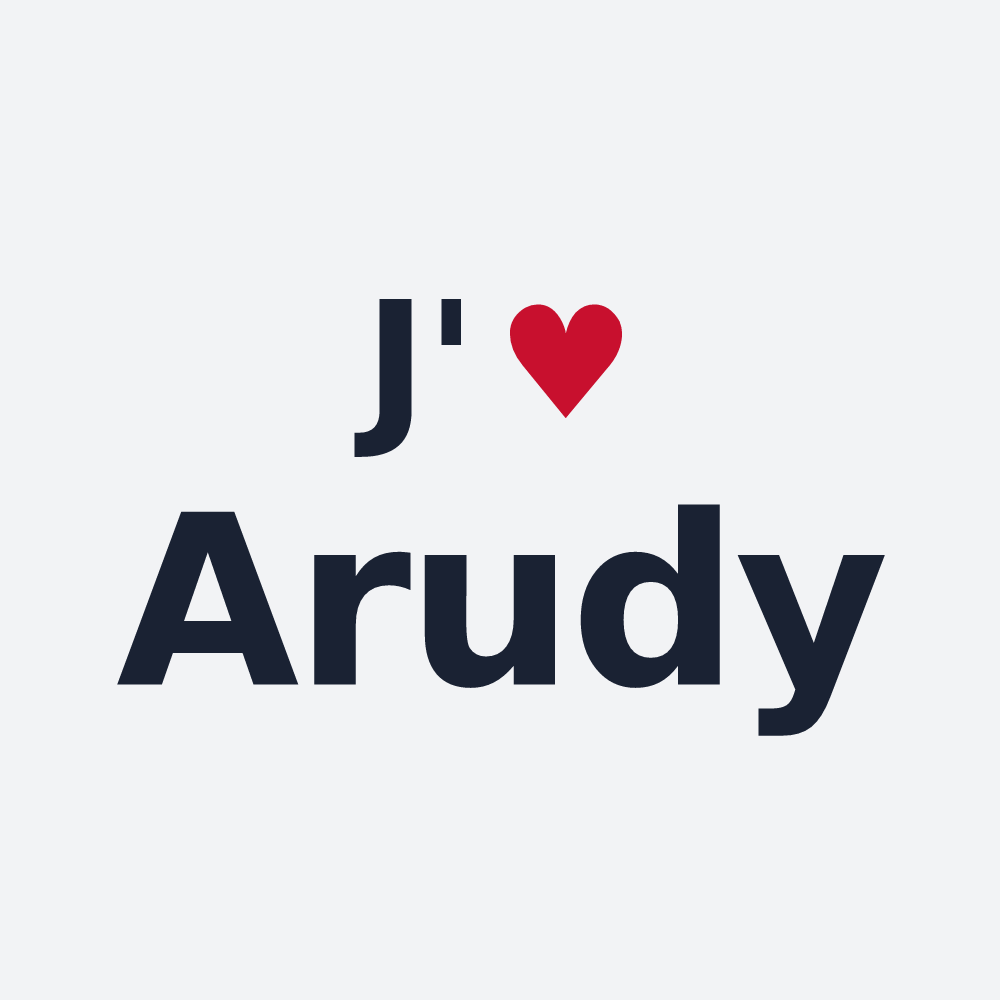 Poster personnalisé Arudy — design J'aime Arudy