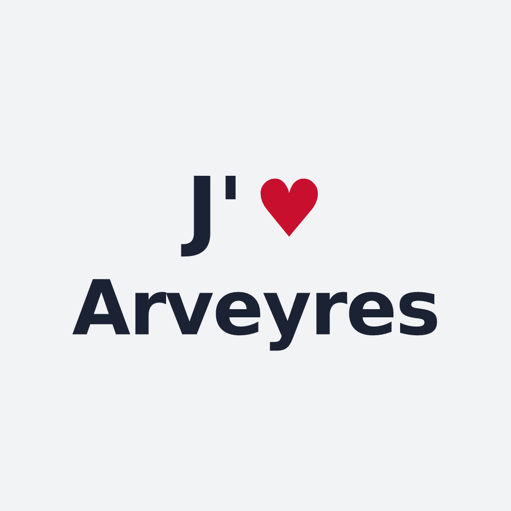 Poster personnalisé Arveyres — design J'aime Arveyres