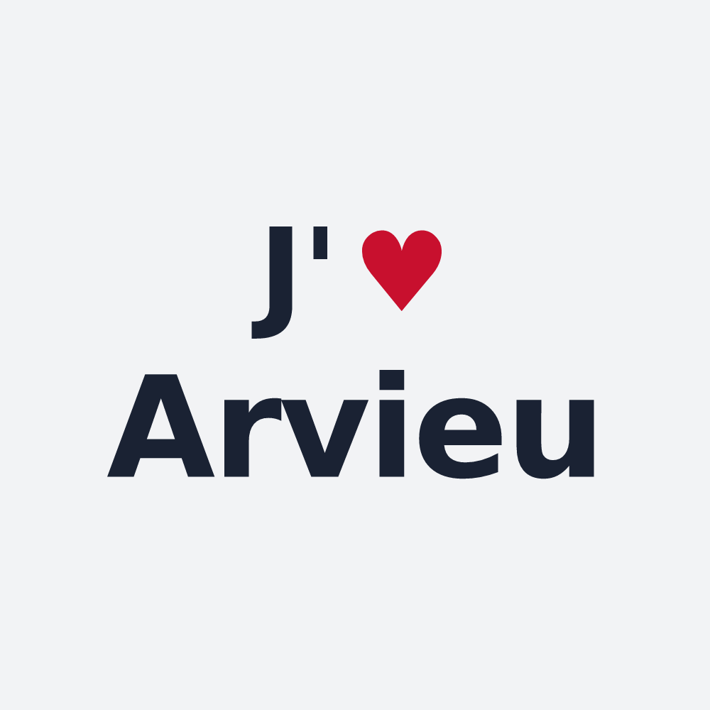 Poster personnalisé Arvieu — design J'aime Arvieu