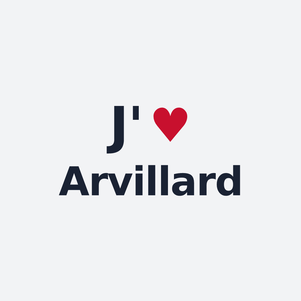 Poster personnalisé Arvillard — design J'aime Arvillard
