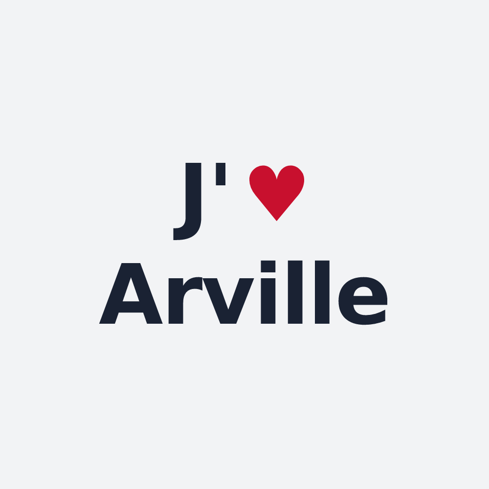 Poster personnalisé Arville — design J'aime Arville