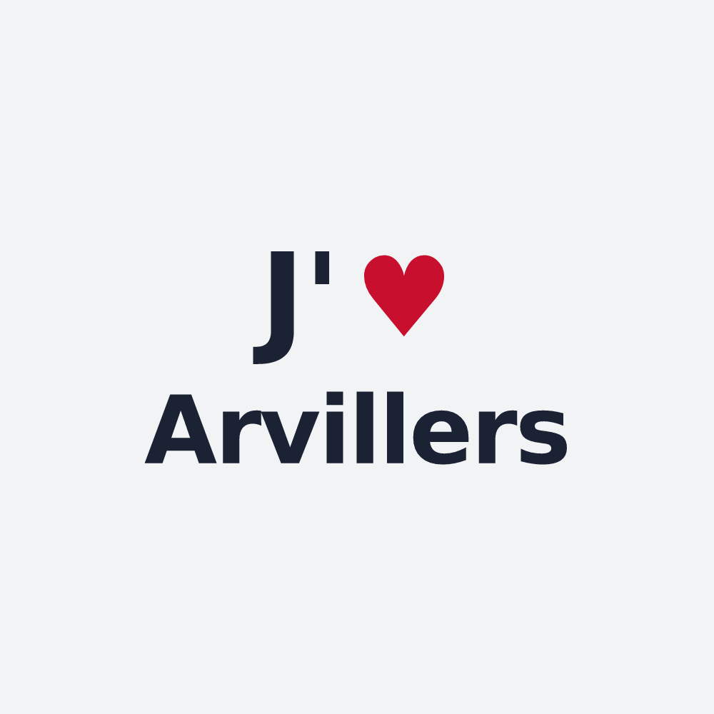 Poster personnalisé Arvillers — design J'aime Arvillers