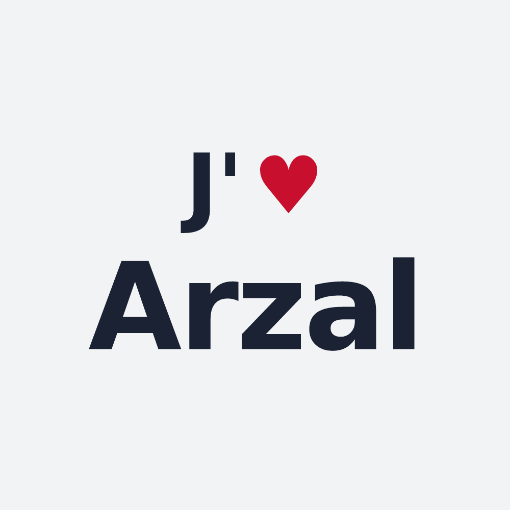 Poster personnalisé Arzal — design J'aime Arzal