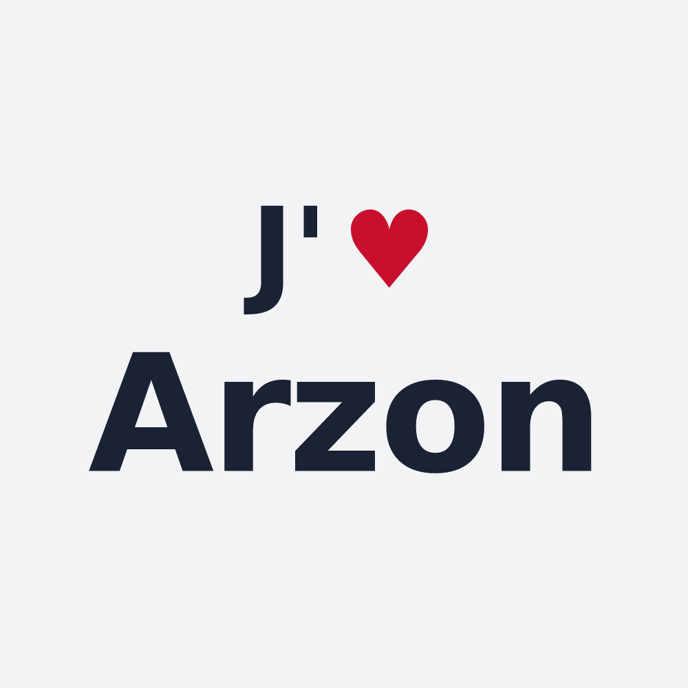 Poster personnalisé Arzon — design J'aime Arzon