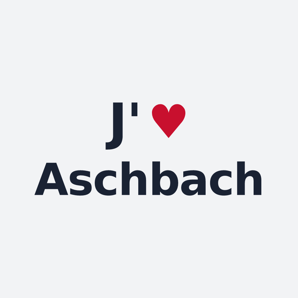 Poster personnalisé Aschbach — design « J'aime Aschbach » imprimé sur le poster