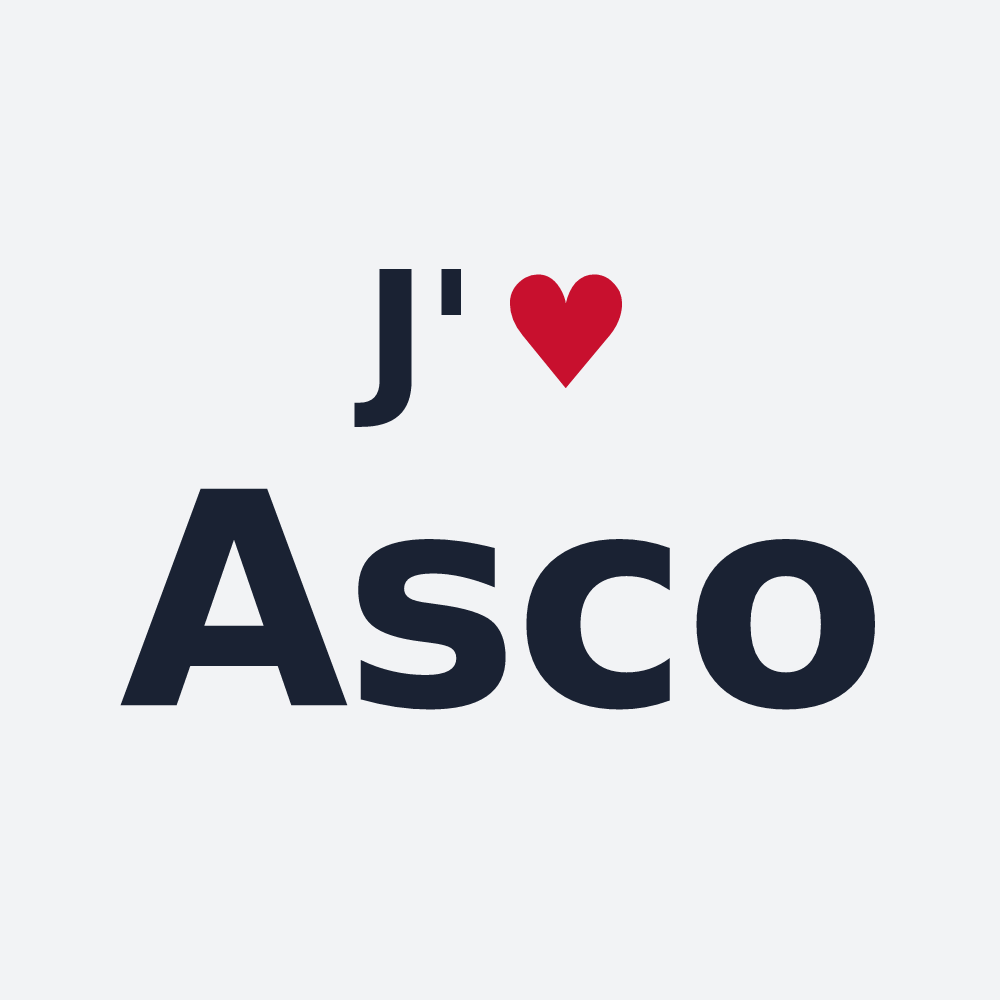 Poster personnalisé Asco — design J'aime Asco
