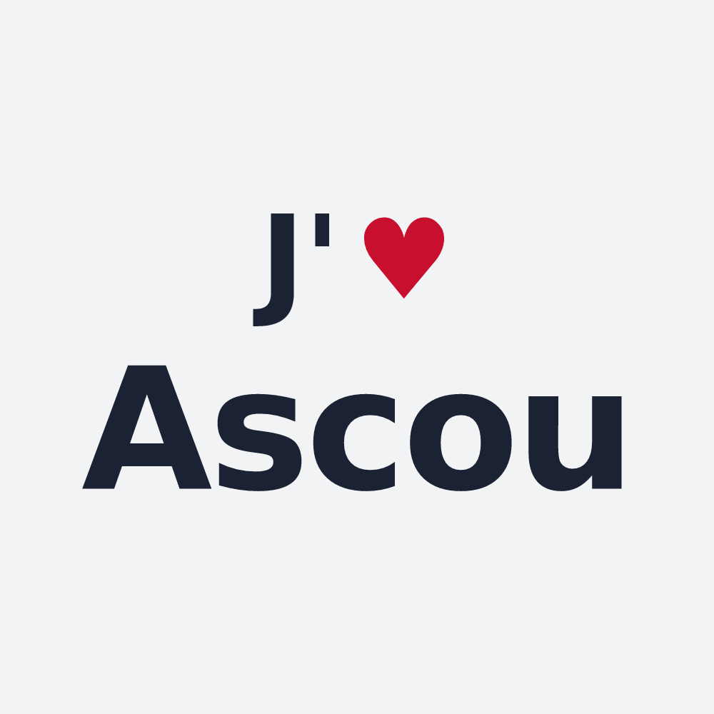 Poster personnalisé Ascou — design J'aime Ascou
