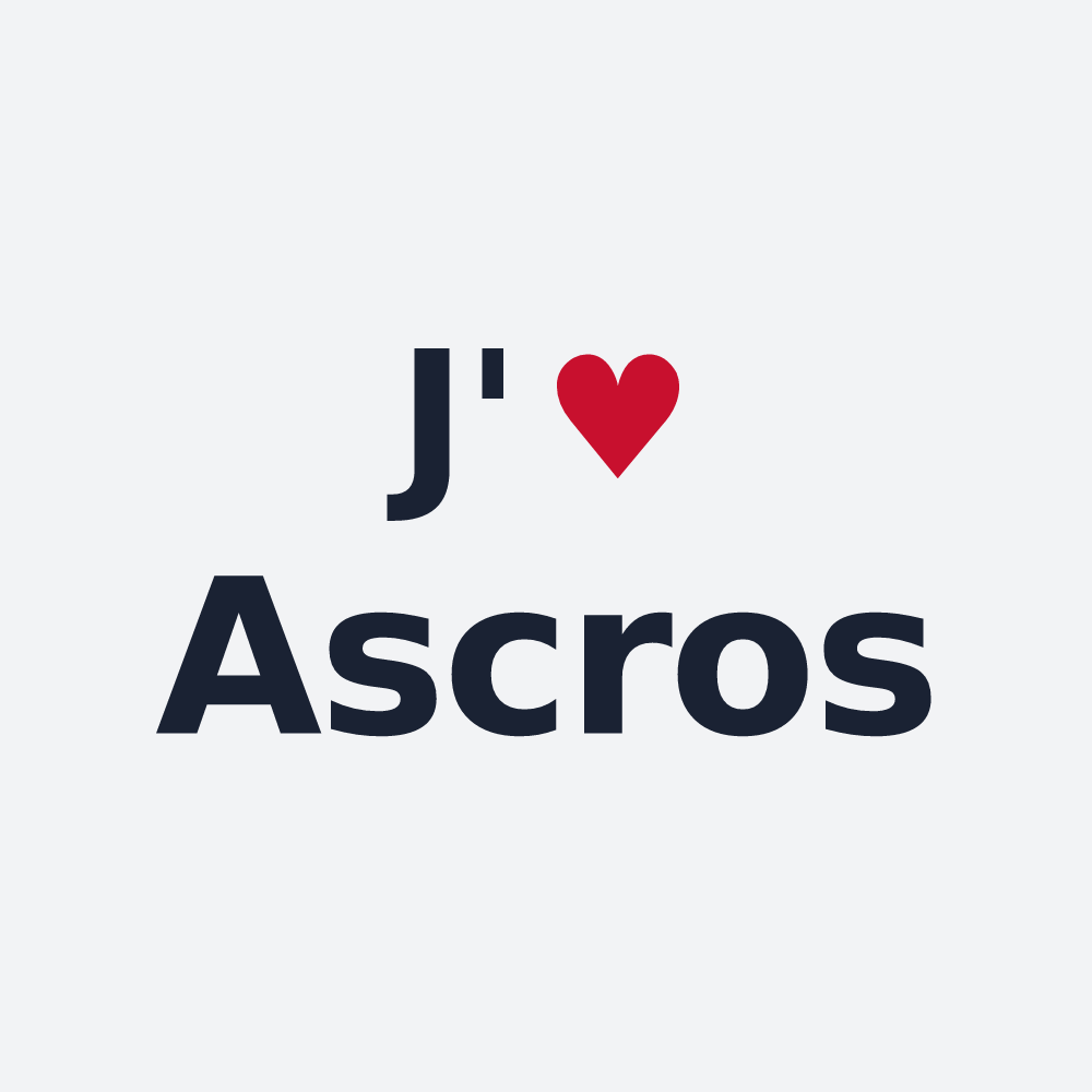 Poster personnalisé Ascros — design J'aime Ascros