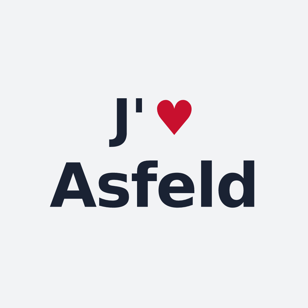 Poster personnalisé Asfeld — design J'aime Asfeld
