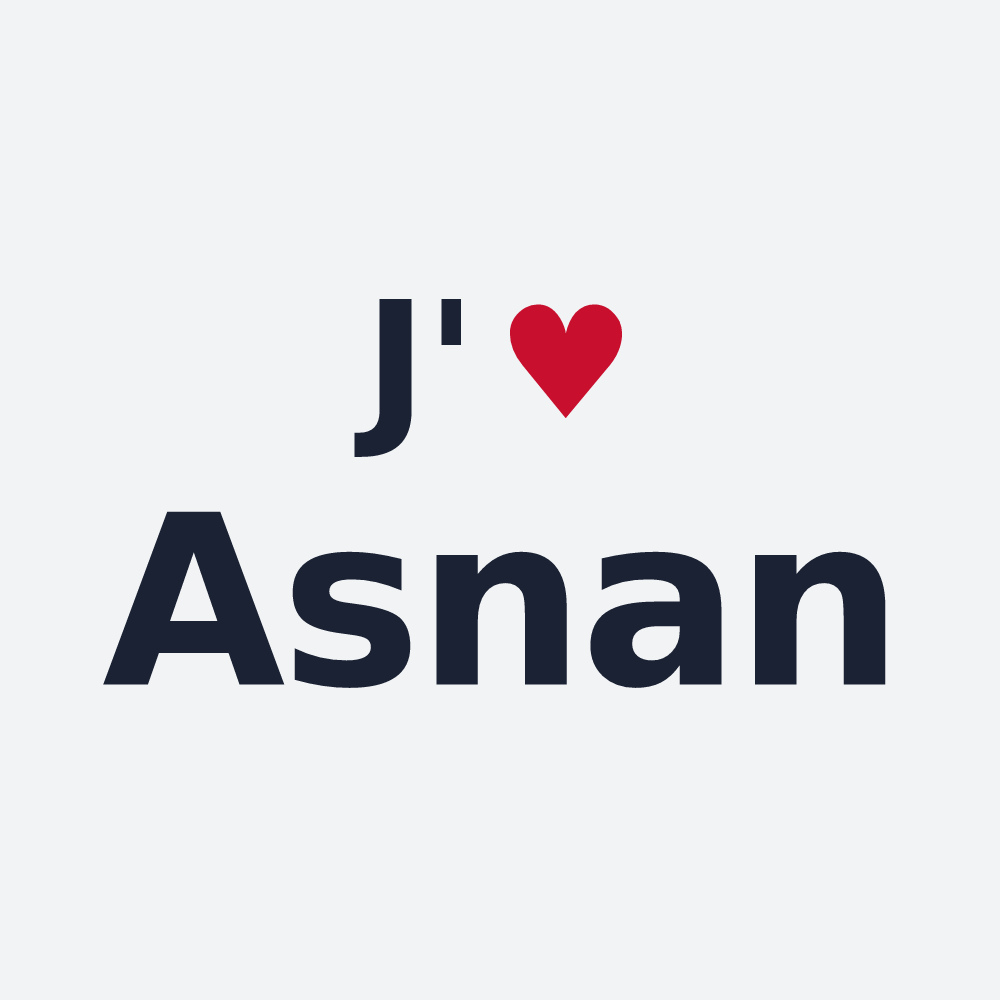 Poster personnalisé Asnan — design J'aime Asnan