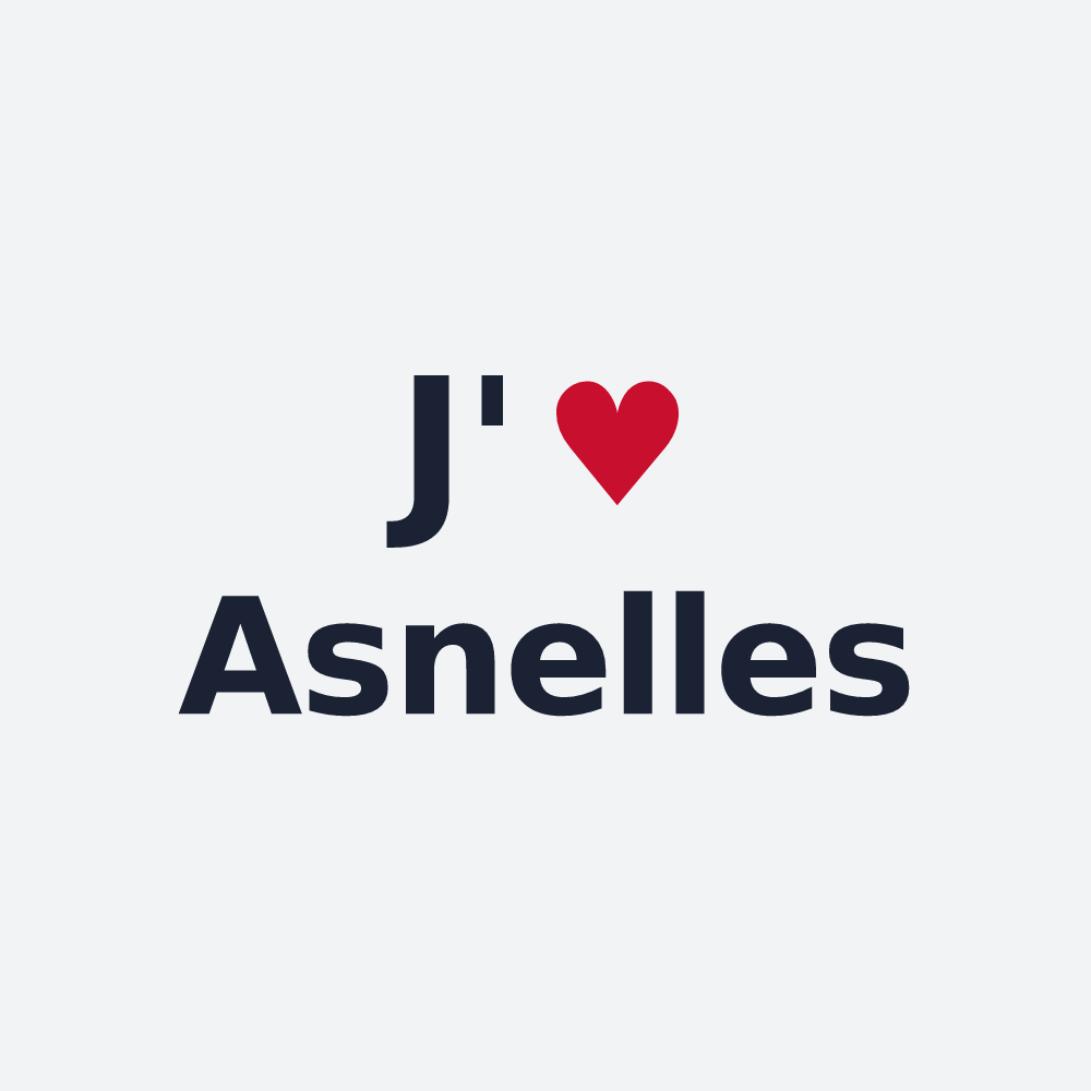 Poster personnalisé Asnelles — design J'aime Asnelles
