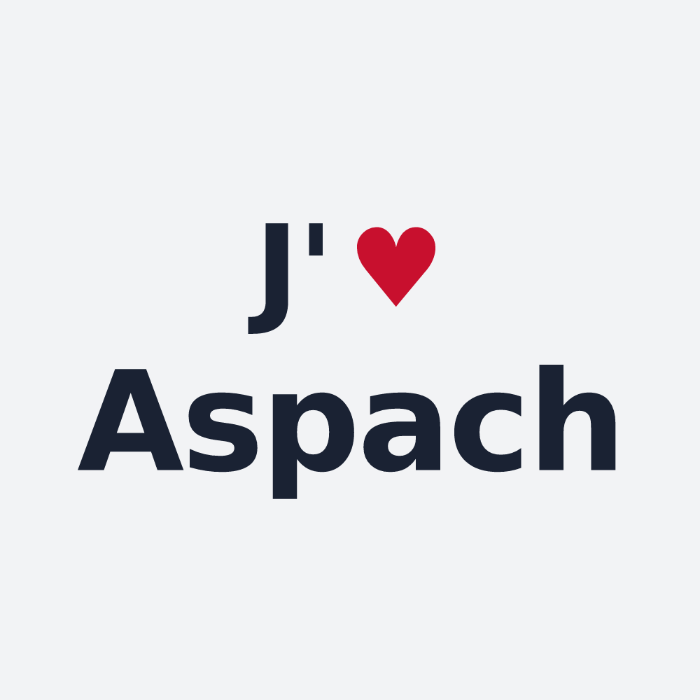 Poster personnalisé Aspach — design J'aime Aspach