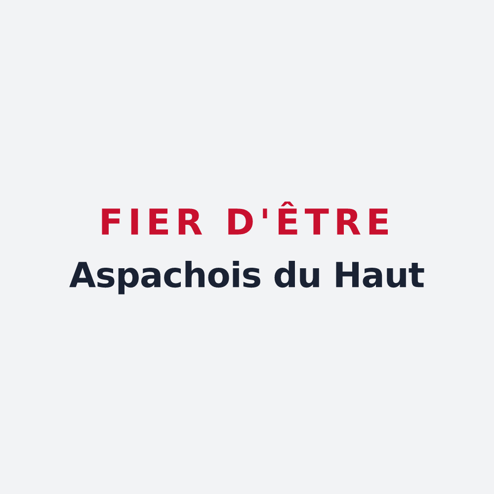 Poster « Fier d'être Aspachois du Haut » — design pour Aspach-Michelbach