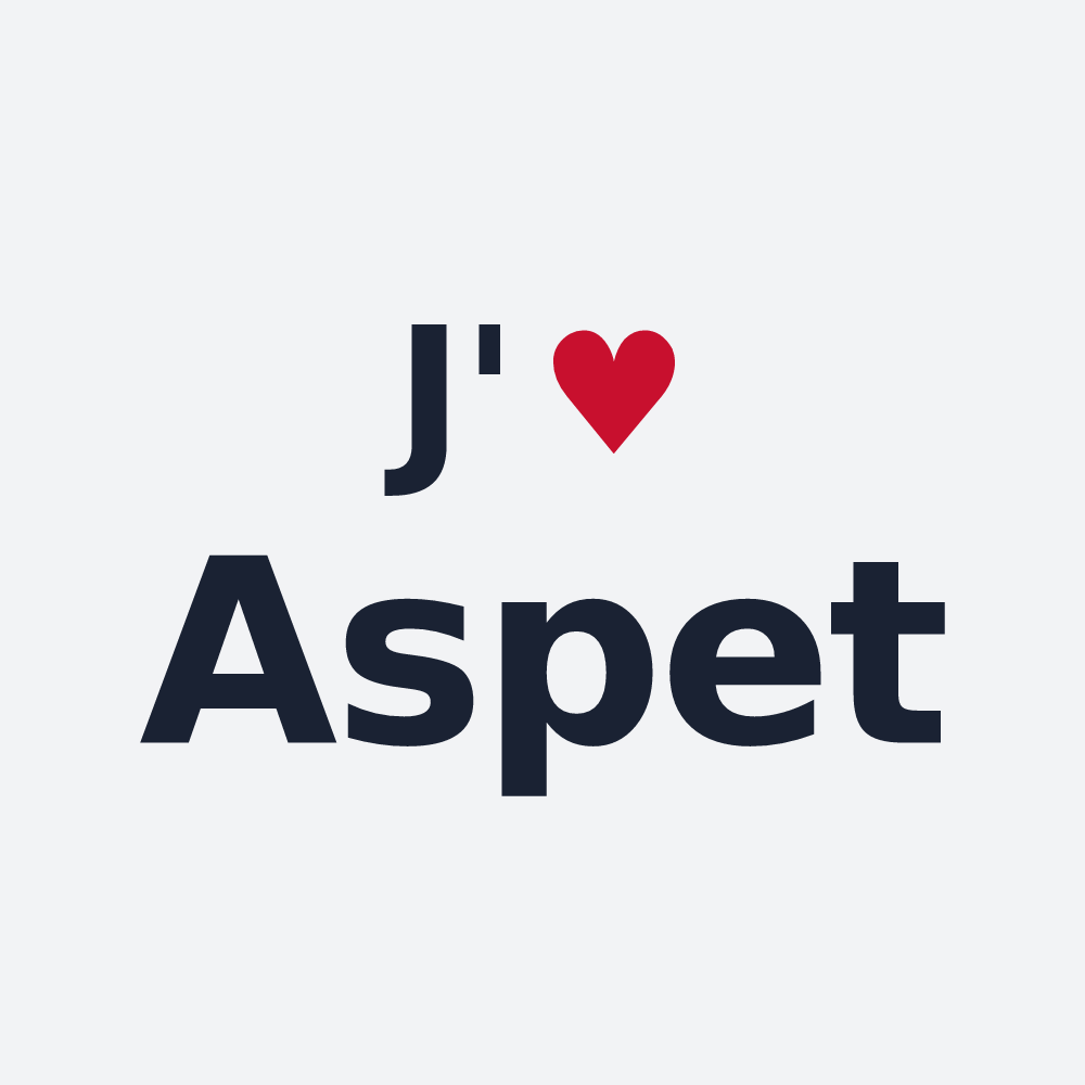 Poster personnalisé Aspet — design J'aime Aspet
