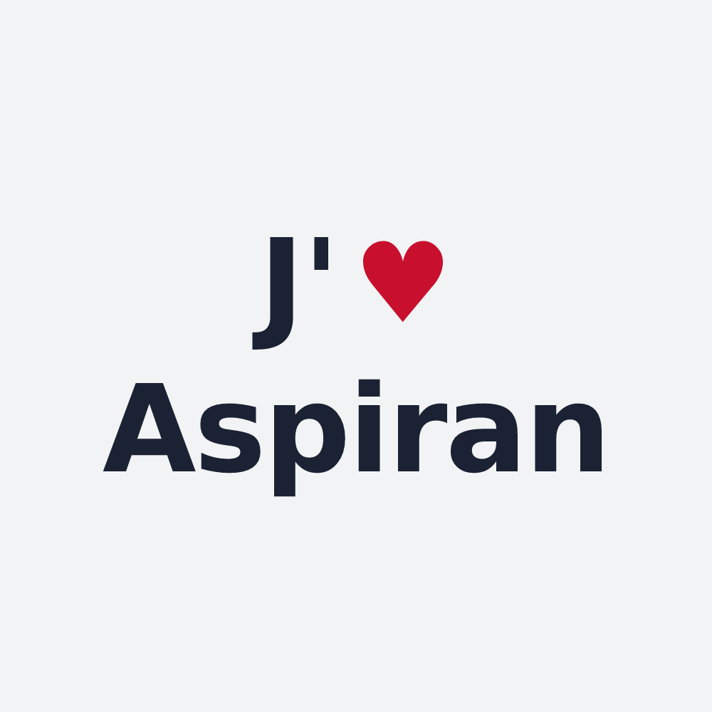 Poster personnalisé Aspiran — design J'aime Aspiran