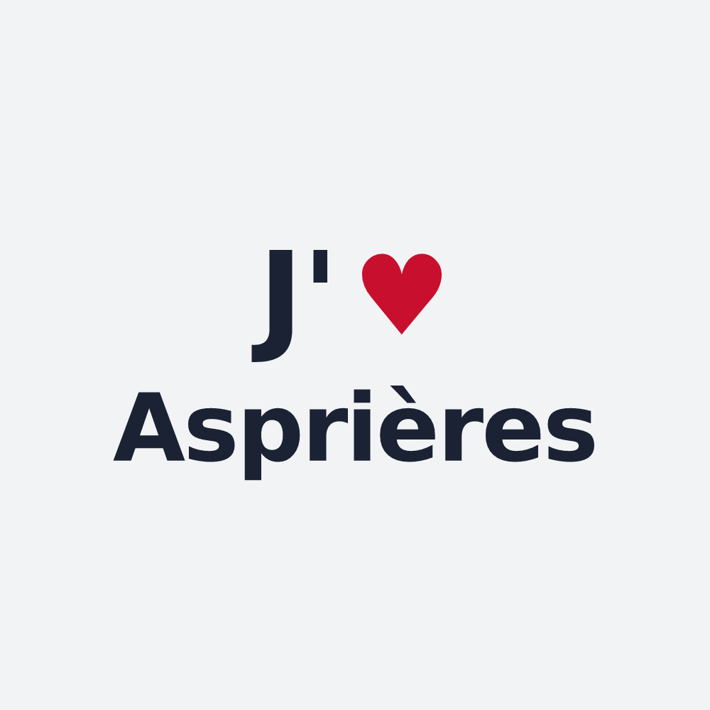 Poster personnalisé Asprières — design J'aime Asprières
