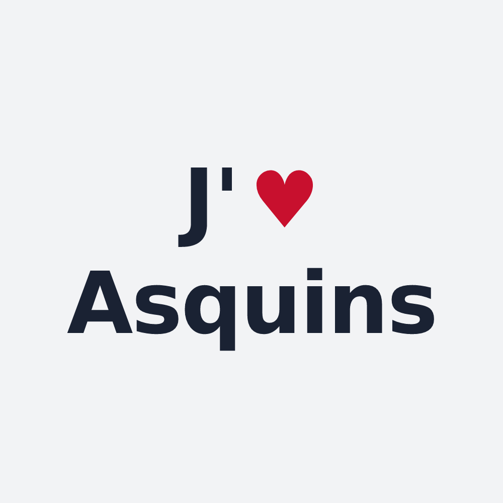 Poster personnalisé Asquins — design J'aime Asquins