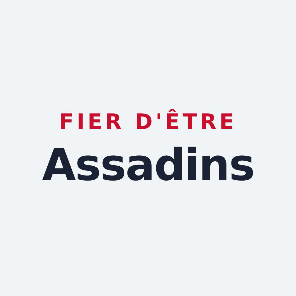 Poster « Fier d'être Assadins » — design pour Assas