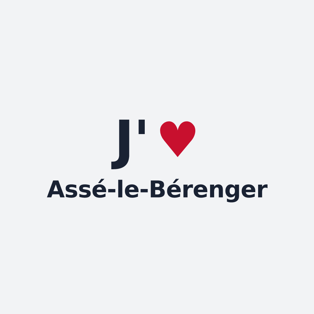 Poster personnalisé Assé-le-Bérenger — design J'aime Assé-le-Bérenger