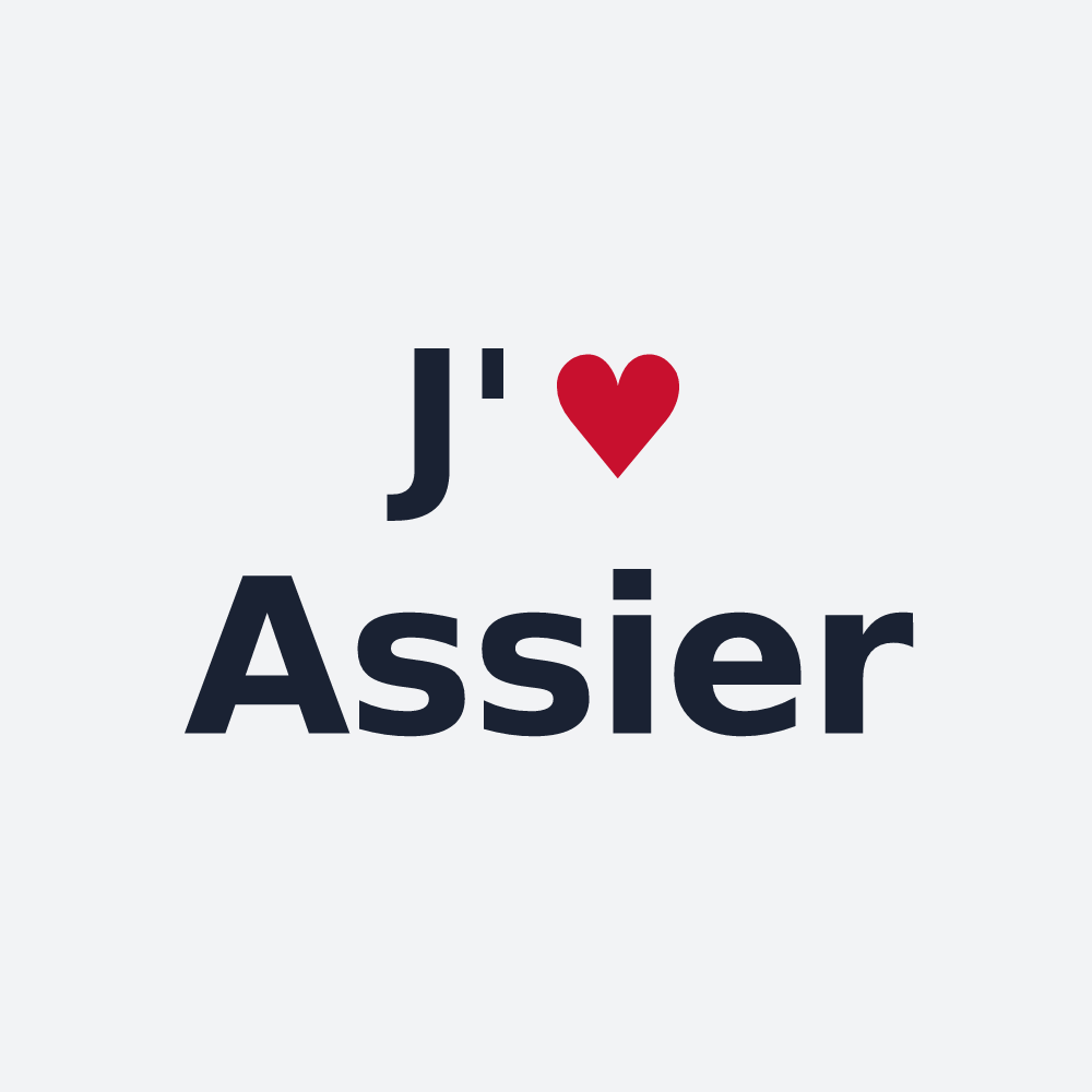 Poster personnalisé Assier — design J'aime Assier