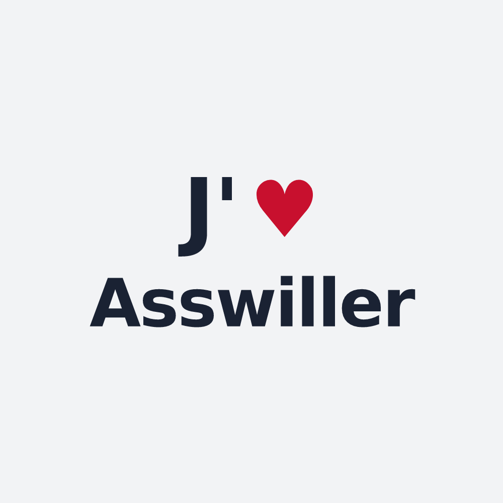 Poster personnalisé Asswiller — design J'aime Asswiller